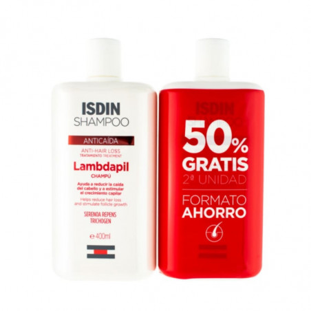 ISDIN SHAMPOO ANTICAIDA LAMBDAPIL+50% GRATIS 2ºUNIDAD