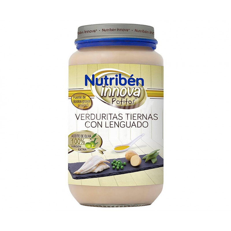 NUTRIBEN INNOVA VERDURITAS TIERNAS CON LENGUADO POTITO 250 G