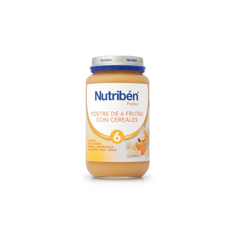 NUTRIBEN POSTRE DE 6 FRUTAS CON CEREALES 250 G