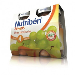 NUTRIBEN ZUMO UVA Y ZANAHORIAS 130 ML 2 U BIPACK