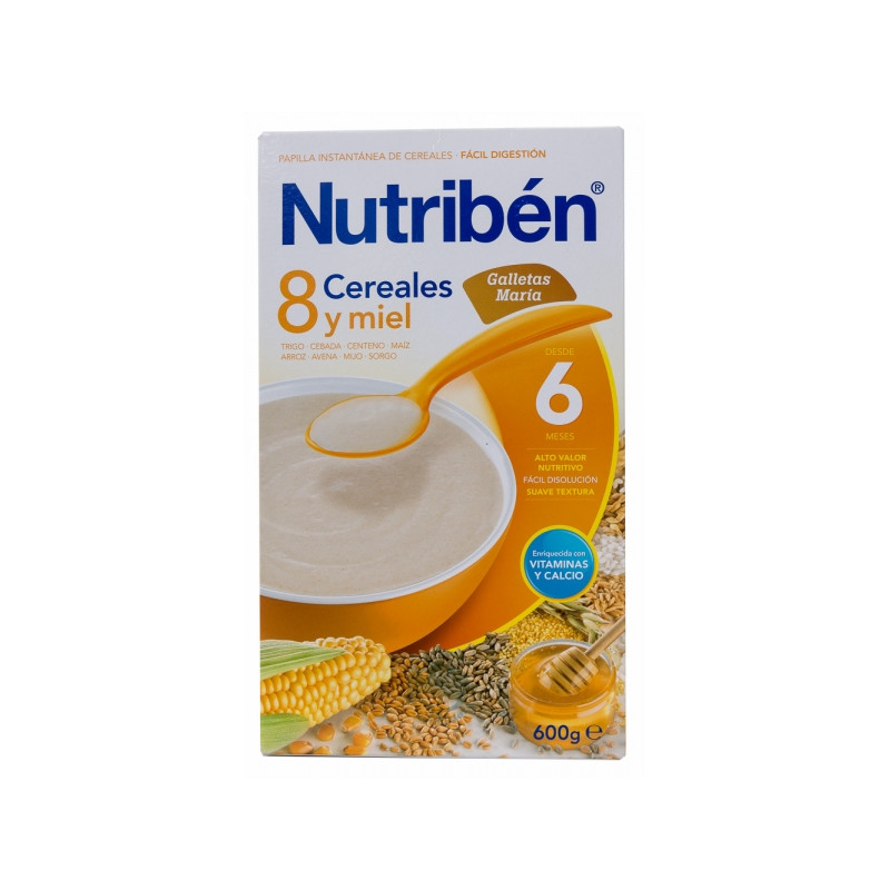 NUTRIBEN 8 CEREALES Y MIEL GALLETAS MARIA 600 G