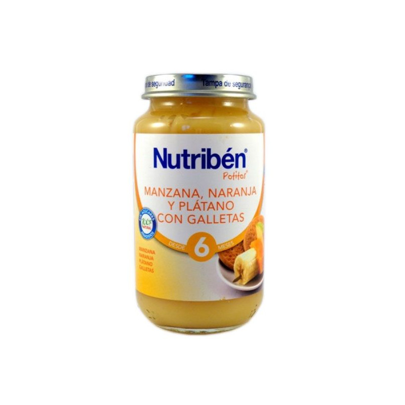 NUTRIBEN MANZANA NARANJA PLATANO Y GALLETA 250 G