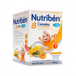 NUTRIBEN 8 CEREALES MIEL C/LECHE 600 G.