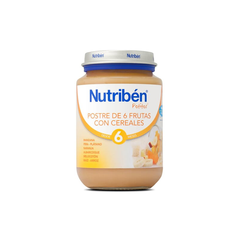 NUTRIBEN POSTRE DE 6 FRUTAS CON CEREALES 200 G