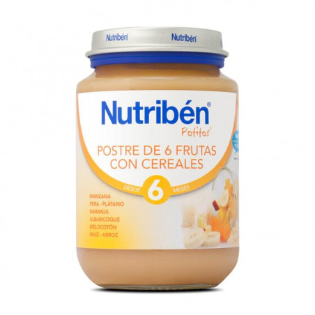 NUTRIBEN POSTRE DE 6 FRUTAS CON CEREALES 200 G