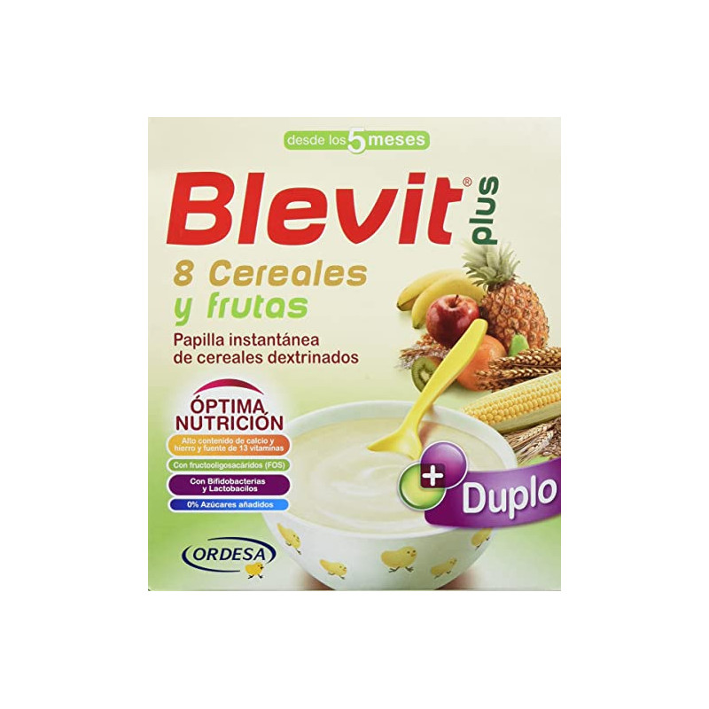 BLEVIT PLUS DUPLO 8 CEREALES Y FRUTAS 600 G