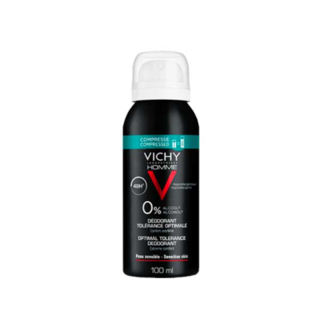 VICHY HOMME DESODORANTE TOLERANCIA OPTIMA 48 H COMPRIMIDO 1 ENVASE 100 ML AEROSOL