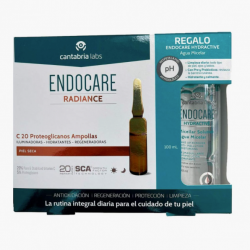 ENDOCARE PACK RADIANCE C20 AMPOLLAS + AGUA MICELAR